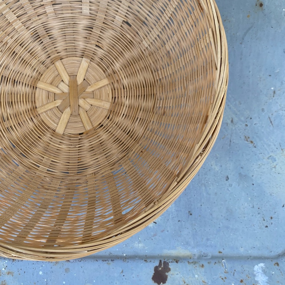 Vintage Boho Wicker Woven Basket